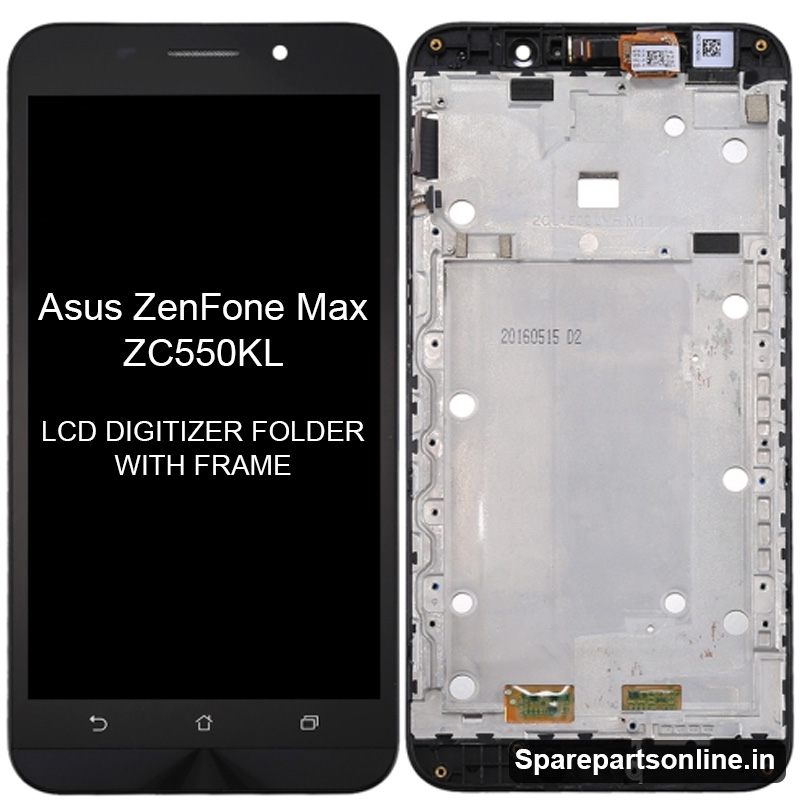 Asus-ZenFone-Max-ZC550KL-lcd-screen-display-folder-with-frame-black