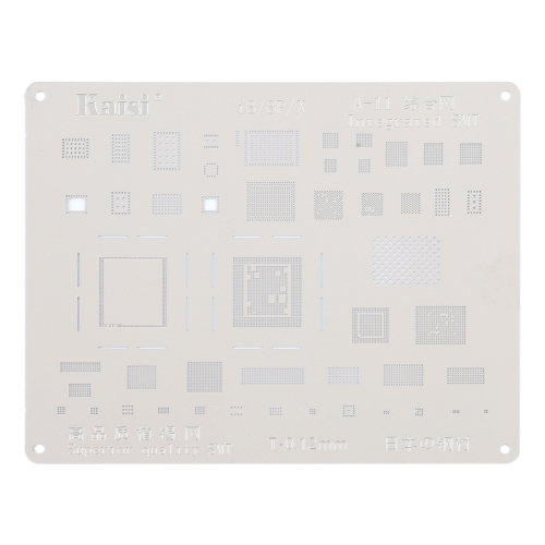 Kaisi A 11 IC Chip BGA Reballing Stencil Kits Set Tin Plate For IPhone