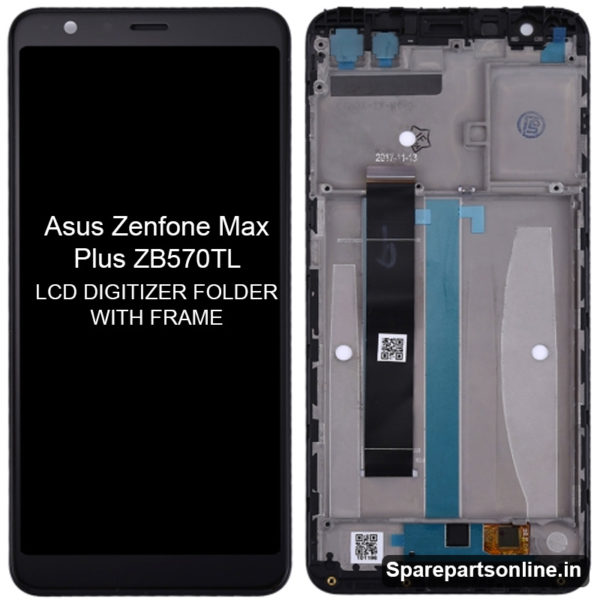 Asus-Zenfone-Max-Plus-ZB570TL-lcd-folder-display-screen-with-frame-black