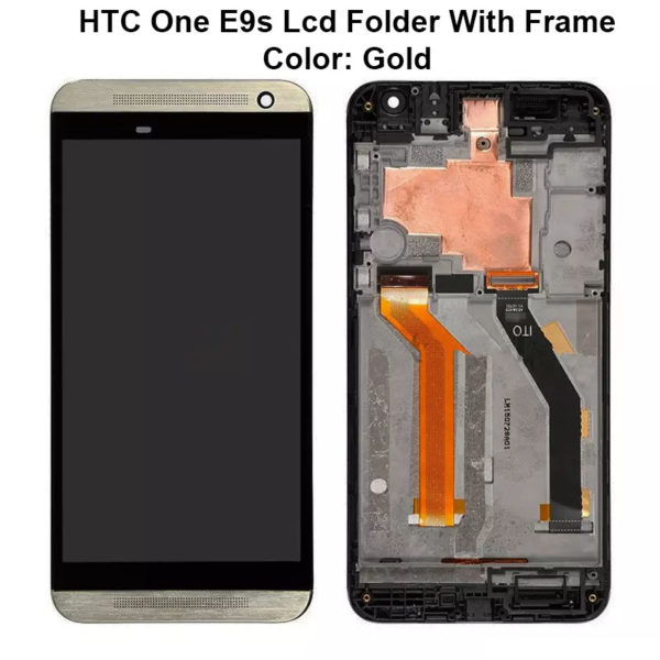 htc-one-e9s-lcd-screen-display-folder-frame-gold
