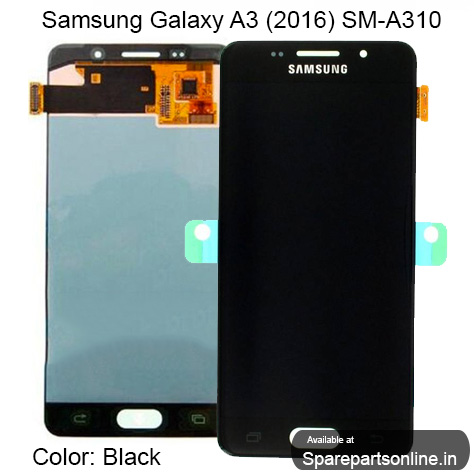 formación Casarse Series de tiempo Samsung Galaxy A3 2016 SM-A310 Replacement Lcd Screen Display Combo Folder  with Digitizer Glass – Black – With Brightness Adjustment |  Sparepartsonline.in