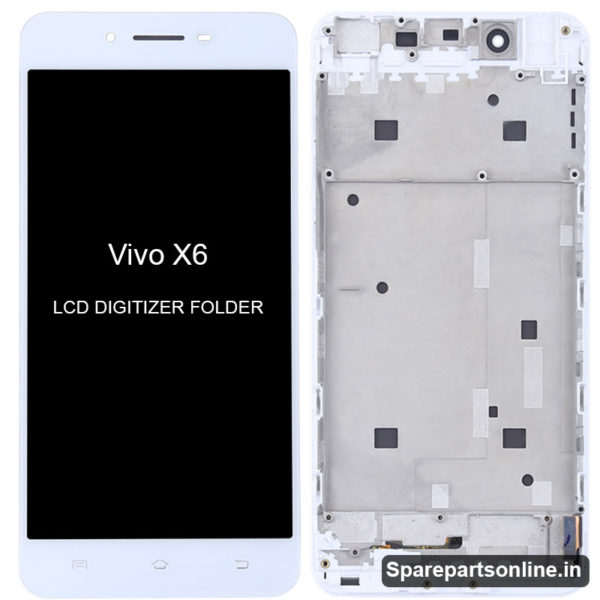vivo-X6-lcd-folder-display-screen-with-frame-white