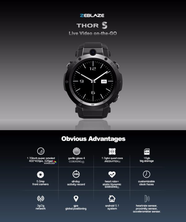 Zeblaze-Thor-S-3G-GPS-Smartwatch