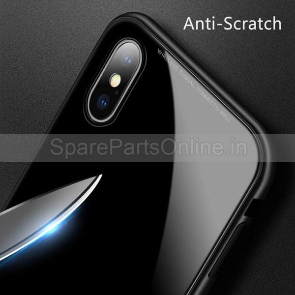 iphone-XS-XR-XSmax-magnetic-metal-case-cover-with-tempered-glass-screen-protector-guard-anti-scratch