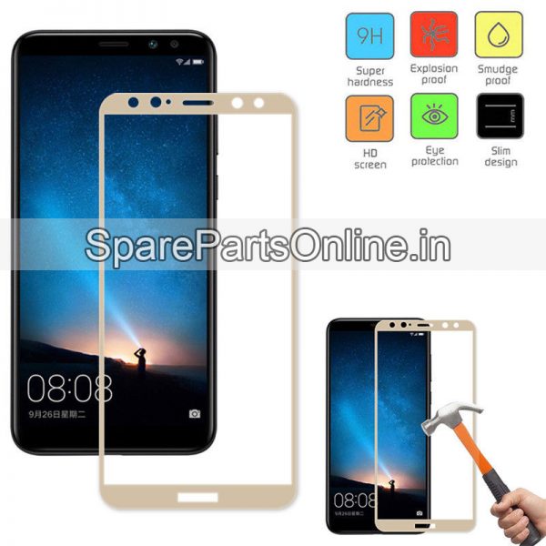 Huawei Honor 9i 5D Tempered Glass Screen Protector Guard Gold