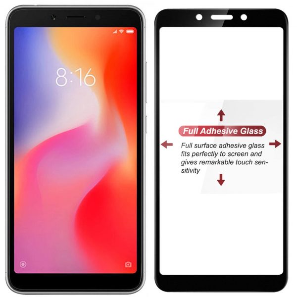 XIAOMI Redmi 6 3D 9H Tempered Glass Screen Guard Protector Shock and Scratch Proof