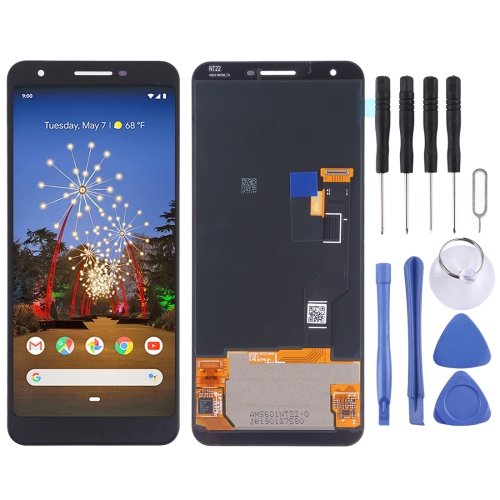 Lcd Screen Display Folder Combo Digitizer Glass for Google Pixel 3a XL Black