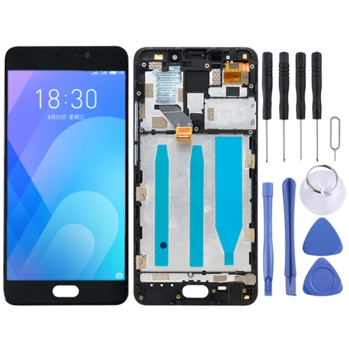Lcd Screen Display Folder Combo Digitizer Glass with Frame for Meizu M6 Note Black