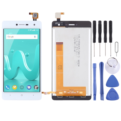 LCD Display Screen with Touch Glass Digitizer Folder for Wiko Jerry 2 (White)
