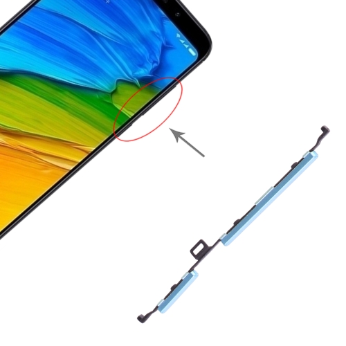 Power On Off Button and Volume Up Down Button for Xiaomi Redmi 5 Plus (Blue)