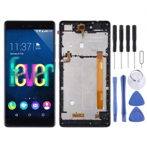 LCD Display Screen with Touch Glass Digitizer Folder with Frame for Wiko Fever 4G (Black)