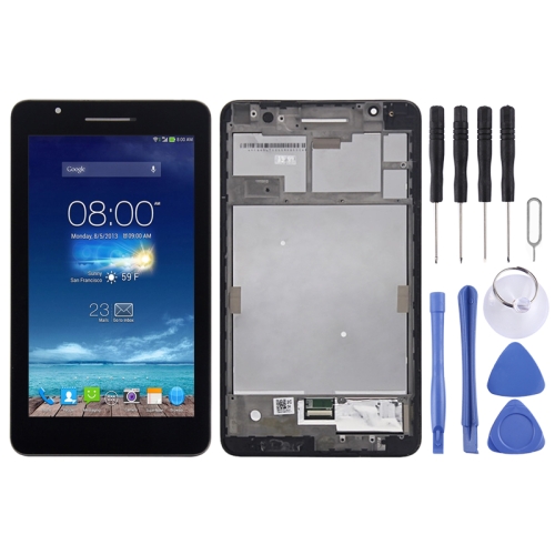 LCD Display Screen Folder Combo with Digitizer Touch Glass with Frame for Asus Fonepad 7 FE171 FE171MG FE171CG (Black)