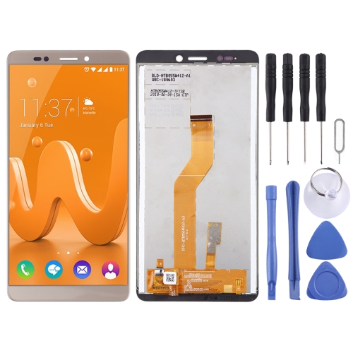 LCD Display Screen with Touch Glass Digitizer Folder for Wiko Jerry 3 (Gold)