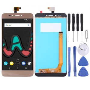 LCD Display Screen with Touch Glass Digitizer Folder for Wiko U Pulse Lite (Gold)