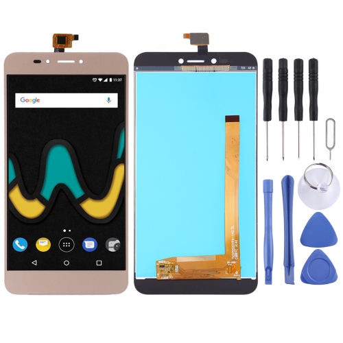 LCD Display Screen with Touch Glass Digitizer Folder for Wiko U Pulse (Gold)