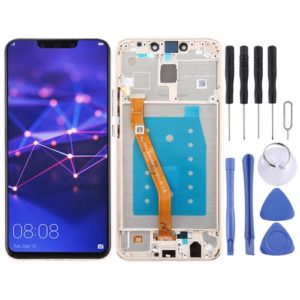 For Huawei Mate 20 Lite Gold LCD Screen Display Folder with Digitizer Glass with Frame