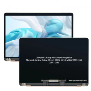 gold display screen replacement for Macbook Air Retina 13-inch A1932 2018 MRE82 EMC-3184