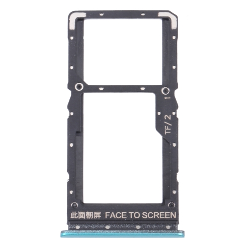For Xiaomi Redmi Note 10 5G / Poco M3 Pro 5G M2103K19G M2103K19C M2103K19PG M2103K19PI Green SIM Tray Sim Holder + SIM Tray Sim Holder / Micro SD Card Tray