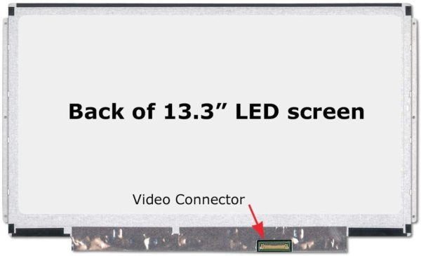 Laptop Display Screen Replacement for HB133WX1-201 0NHF74 Slim 13.3? 1366*768 WXGA-HD Bottom Right LED 30 PIN, 3 Holes Hinges Left & Right