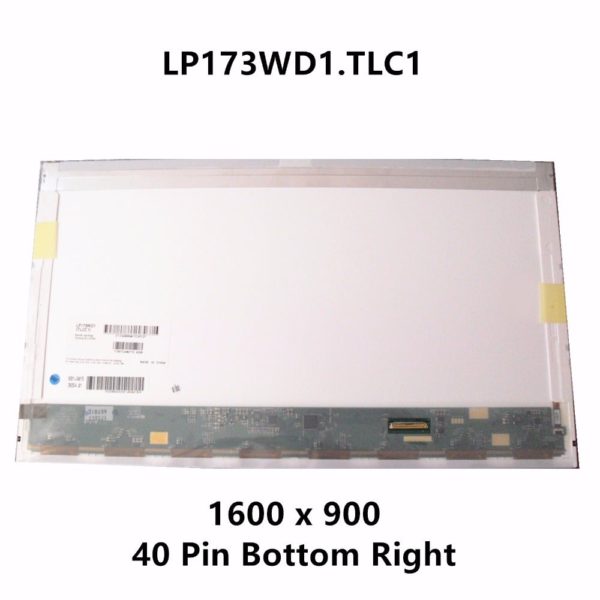 Laptop Display Screen Replacement for LP173WD1-TLC1 17.3? LED 1600*900 HD+ Bottom Right 40 PIN