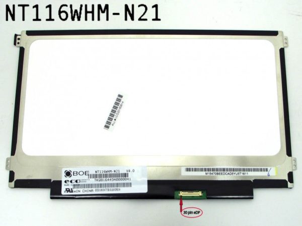 Laptop Display Screen Replacement for NT116WHM-N21 HN116WX1-102 Slim 11.6? LED 1366*768 WXGA HD Bottom Right 30 PIN Twin Holes Bracket Left & Right